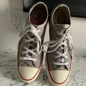 Converse Gray and White Canvas Sneakers